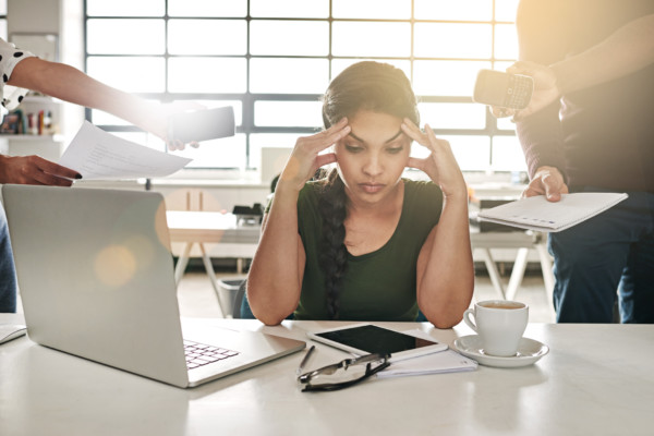 stressed woman who needs time management tips