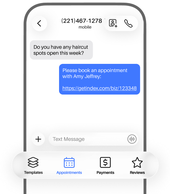 business texting and management with index app
